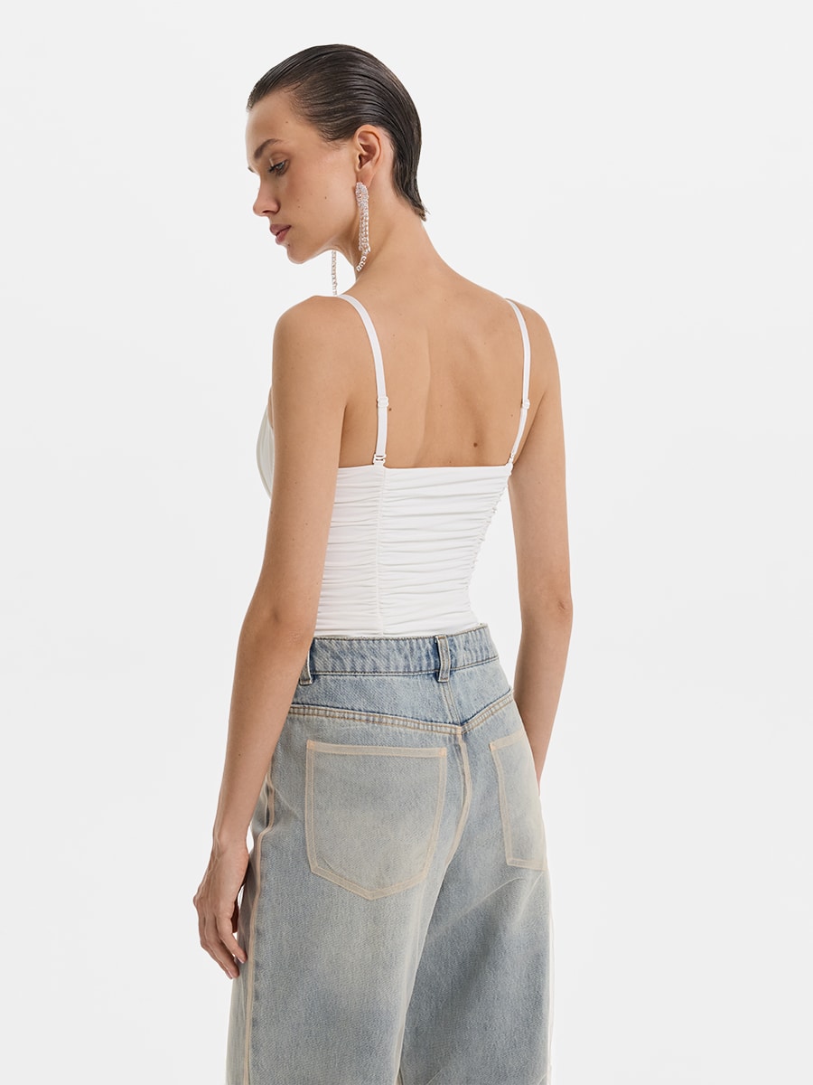 Боди с драпировкой