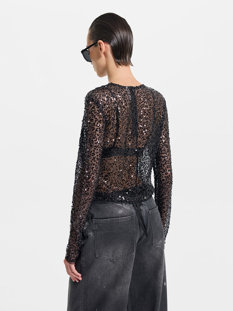 Топ с пайетками