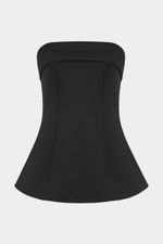 Сатиновый топ с баской