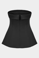 Сатиновый топ с баской