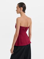 Сатиновый топ с баской