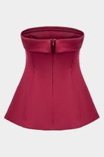 Сатиновый топ с баской