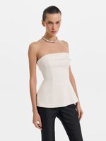 Сатиновый топ с баской