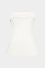 Сатиновый топ с баской