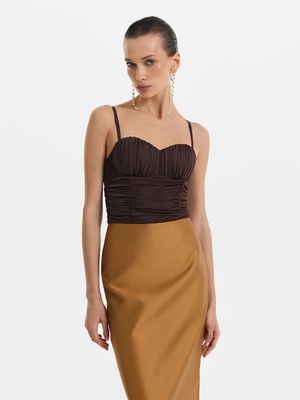 Боди с драпировкой