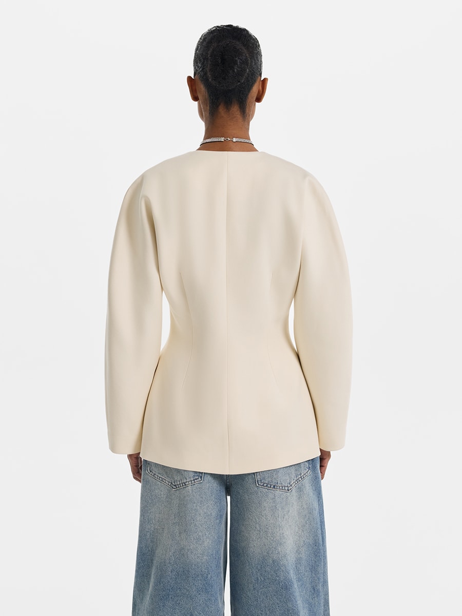 Жакет с объемными рукавами