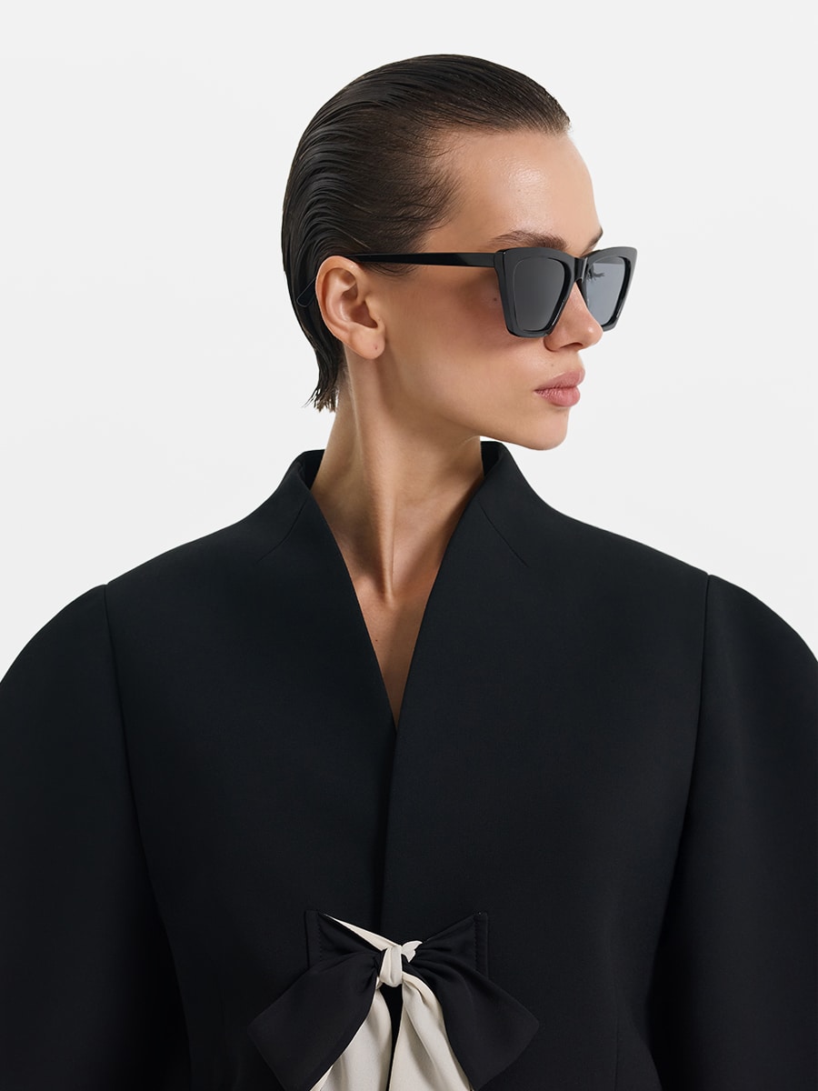 Укороченный жакет с бантом