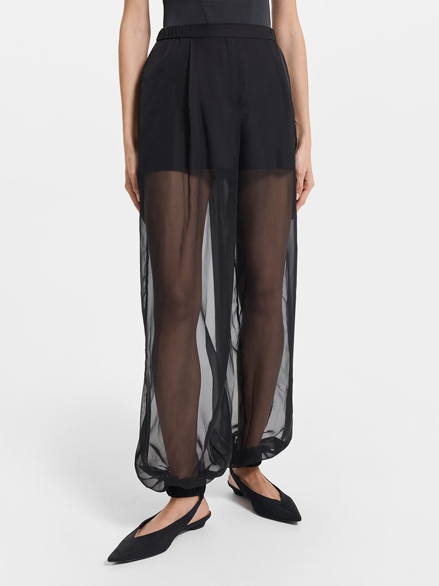 Полупрозрачные брюки