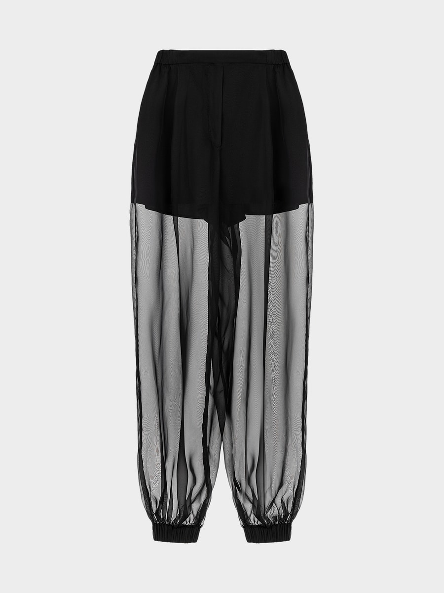 Полупрозрачные брюки из шифона