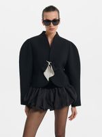 Укороченный жакет с бантом