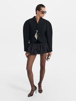 Укороченный жакет с бантом