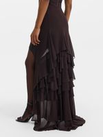 Шифоновая юбка со шлейфом