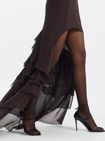 Шифоновая юбка со шлейфом