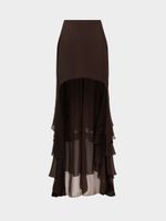 Шифоновая юбка со шлейфом