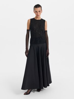 

Юбка макси со складками