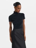 Трикотажный топ со стразами