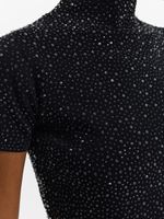 Трикотажный топ со стразами