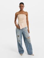 Джинсы Relaxed fit с кристаллами