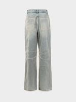 Джинсы Straight fit с органзой