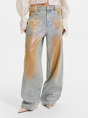 

Джинсы Relaxed fit с блестящим напылением