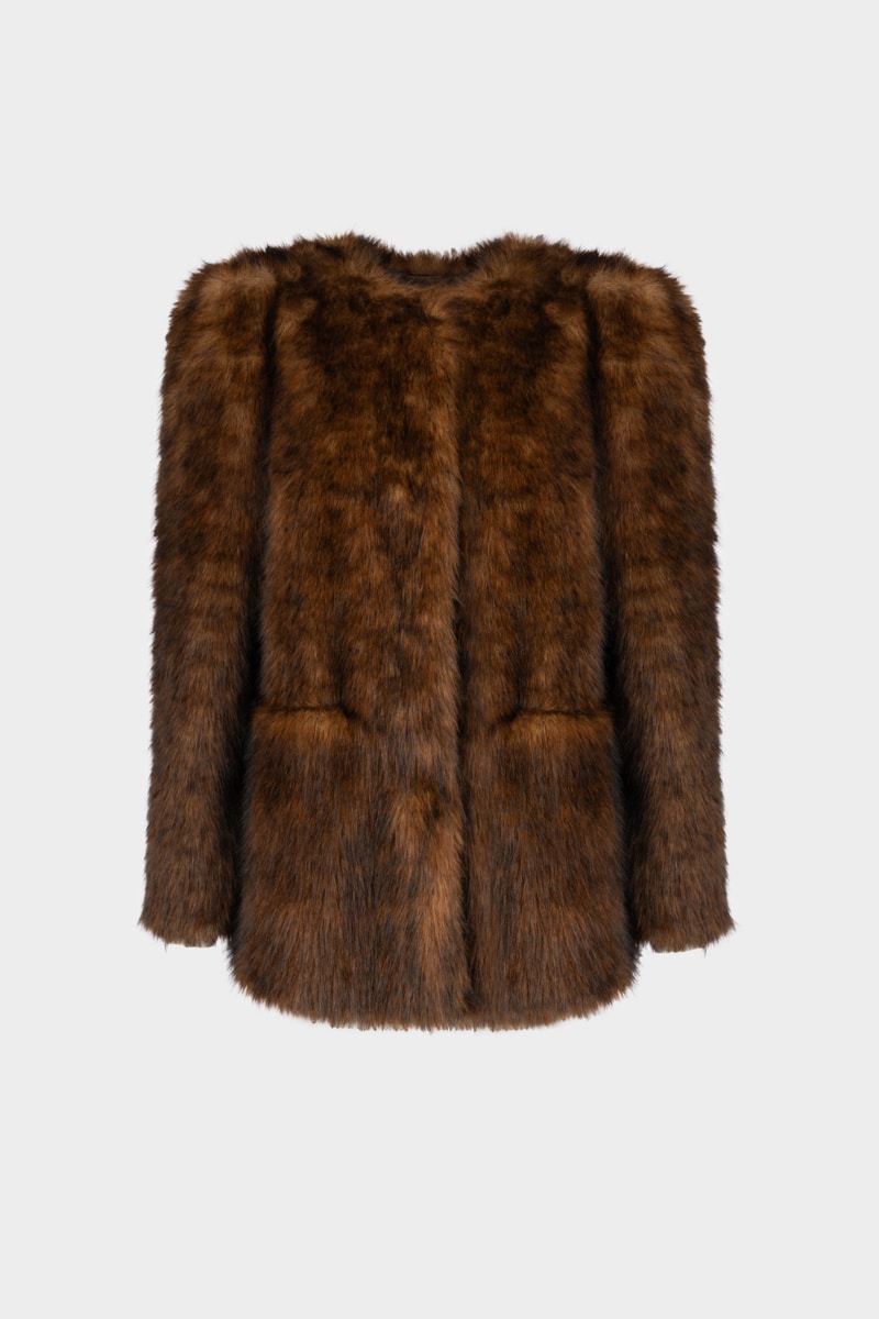 Шуба из экомеха