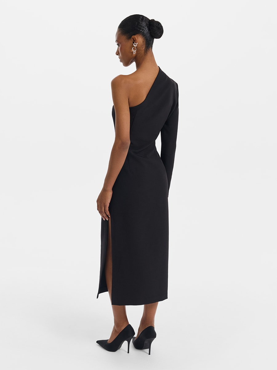 Асимметричное платье миди