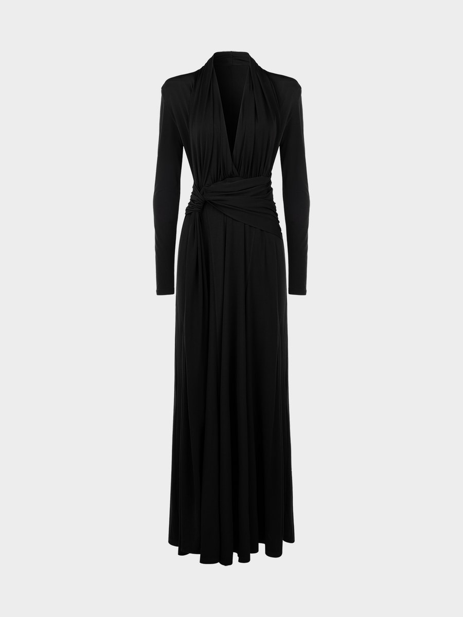 Платье макси с драпировками