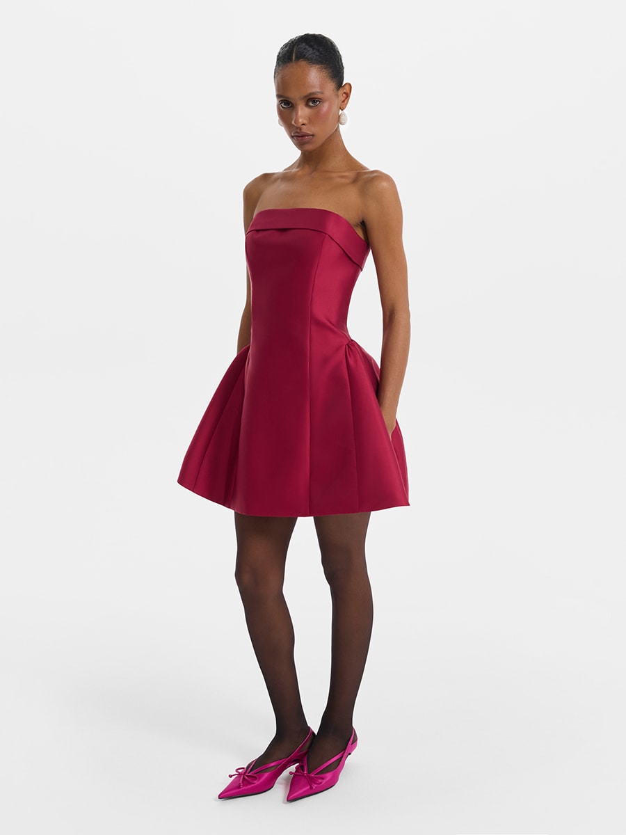 Платье-бандо с объемным подолом 5452617517-77