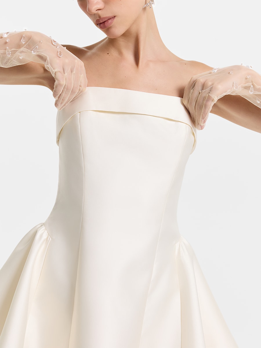 Платье-бандо с объемным подолом 5452617517-86