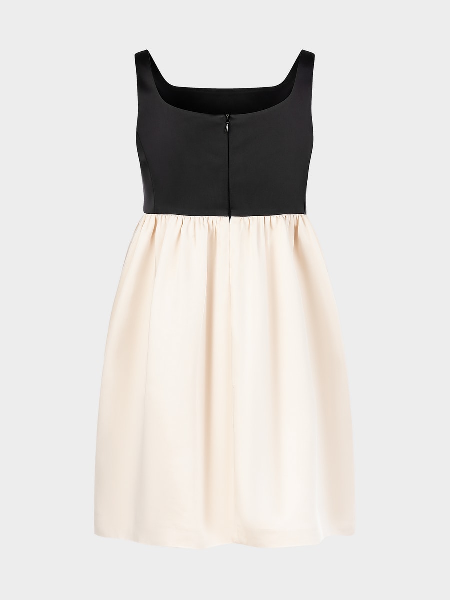 Платье мини с бантом