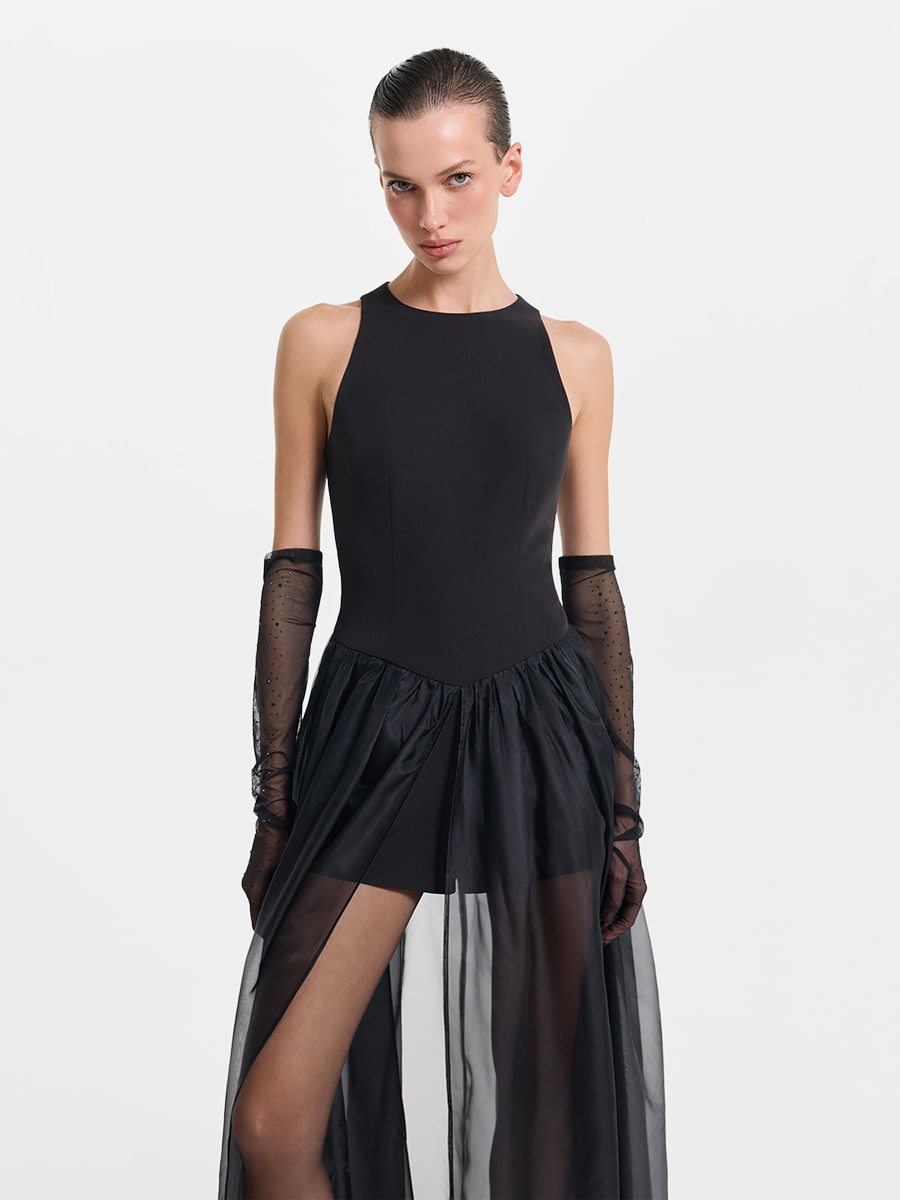 Комбинезон с органзой