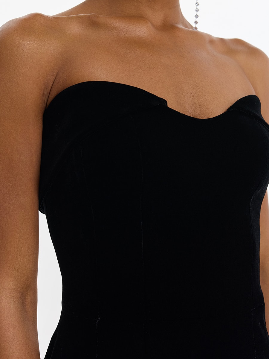 Бархатное платье мини