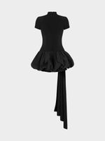 Платье мини со шлейфом