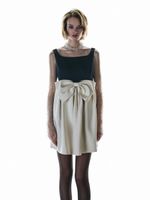 Платье мини с бантом