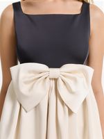 Платье мини с бантом