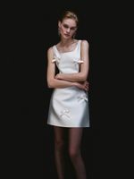 Сатиновое платье с бантами