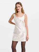 Сатиновое платье с бантами