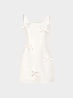 Сатиновое платье с бантами