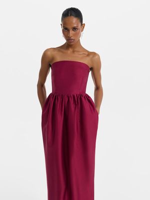 

Платье-бандо с объемным подолом