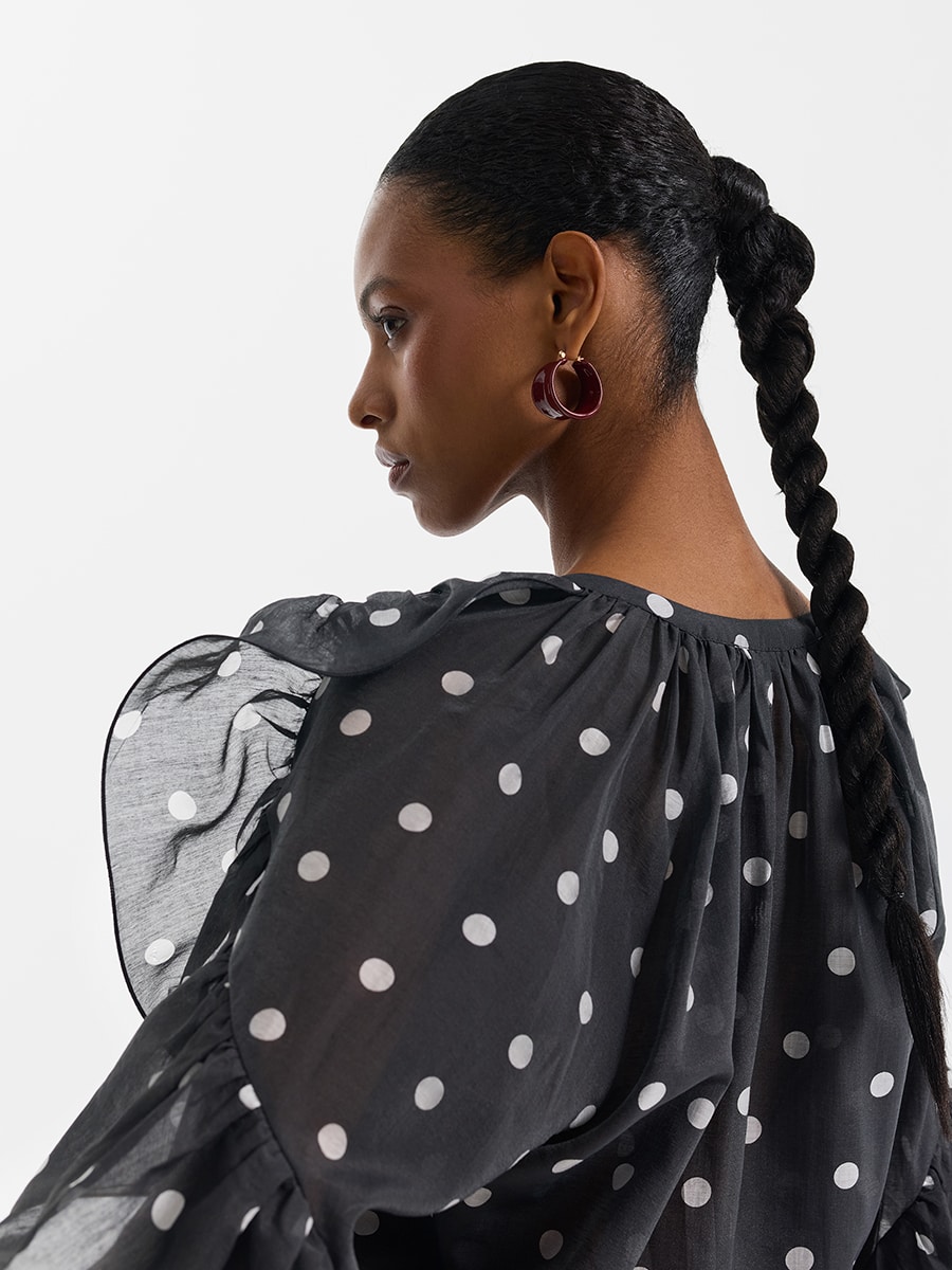 Блузка из тенселя с воланами 6151006318-231