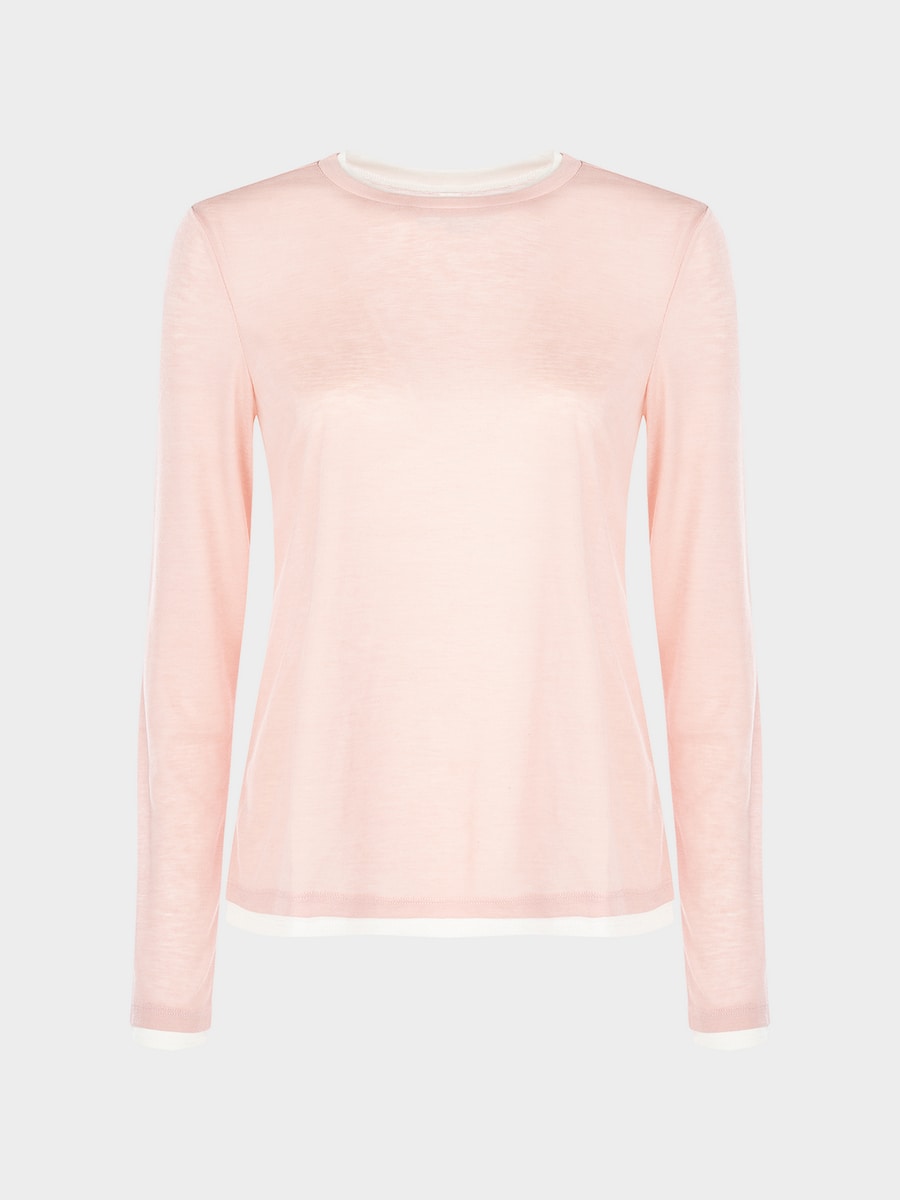 Лонгслив с контрастной отделкой