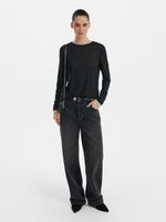 Лонгслив с контрастной отделкой