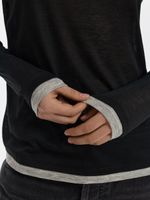 Лонгслив с контрастной отделкой