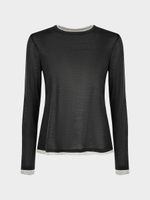 Лонгслив с контрастной отделкой