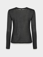 Лонгслив с контрастной отделкой