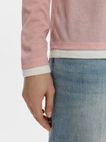 Лонгслив с контрастной отделкой