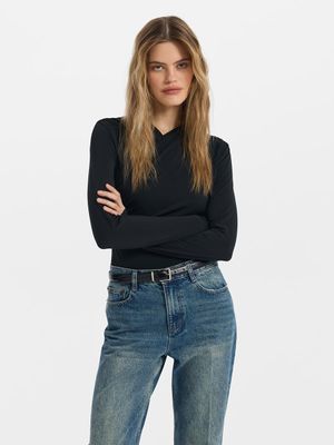 

Боди на запах с драпировкой