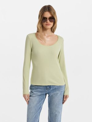 

Лонгслив из хлопка и модала