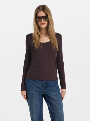 

Лонгслив из хлопка и модала