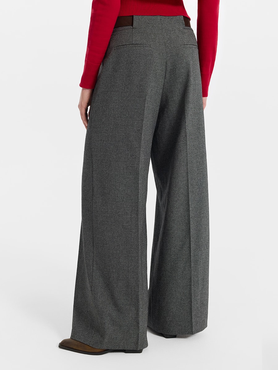 Брюки-палаццо с ремнем